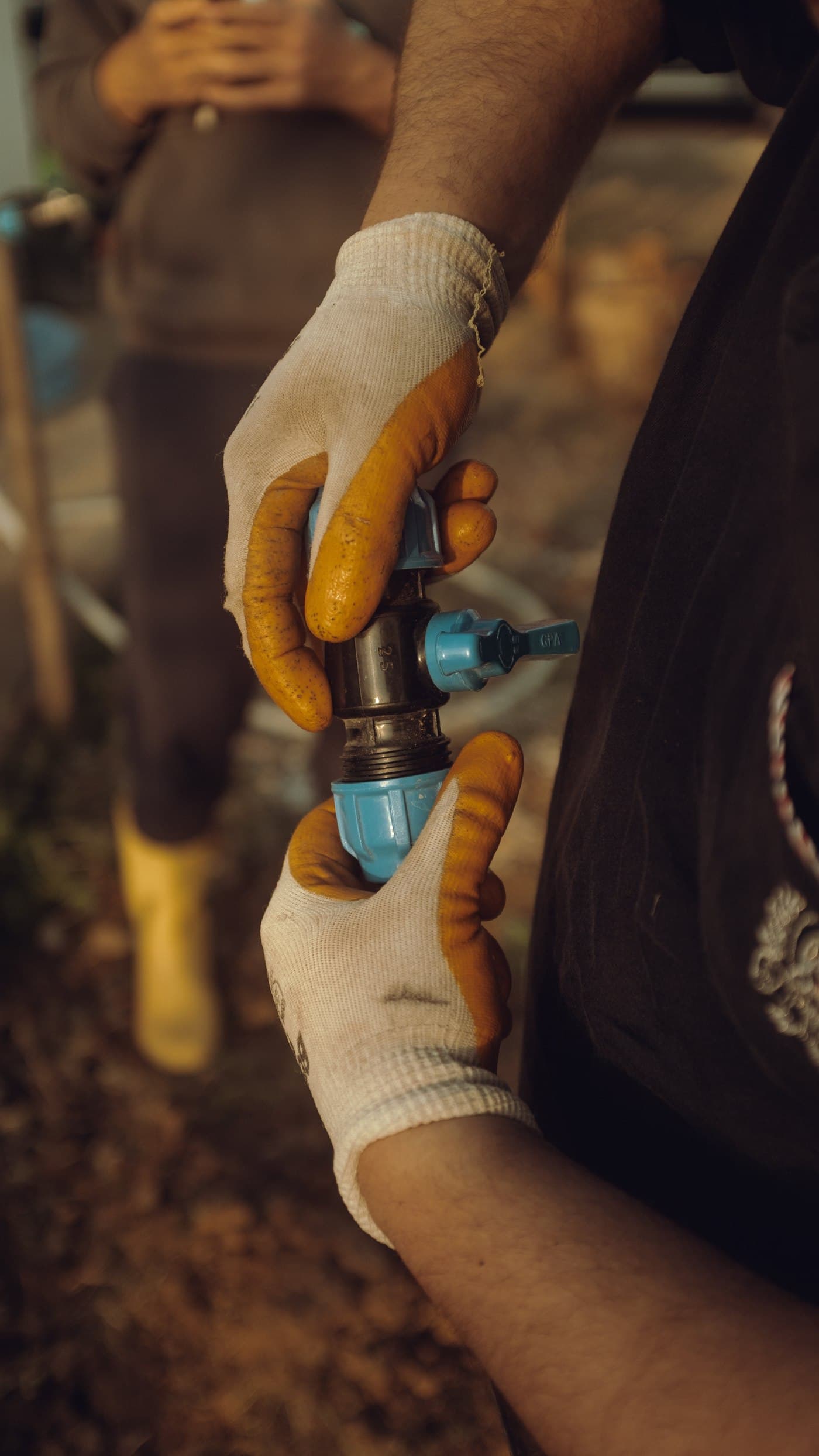 Hands fitting a connection — partnerships built to last